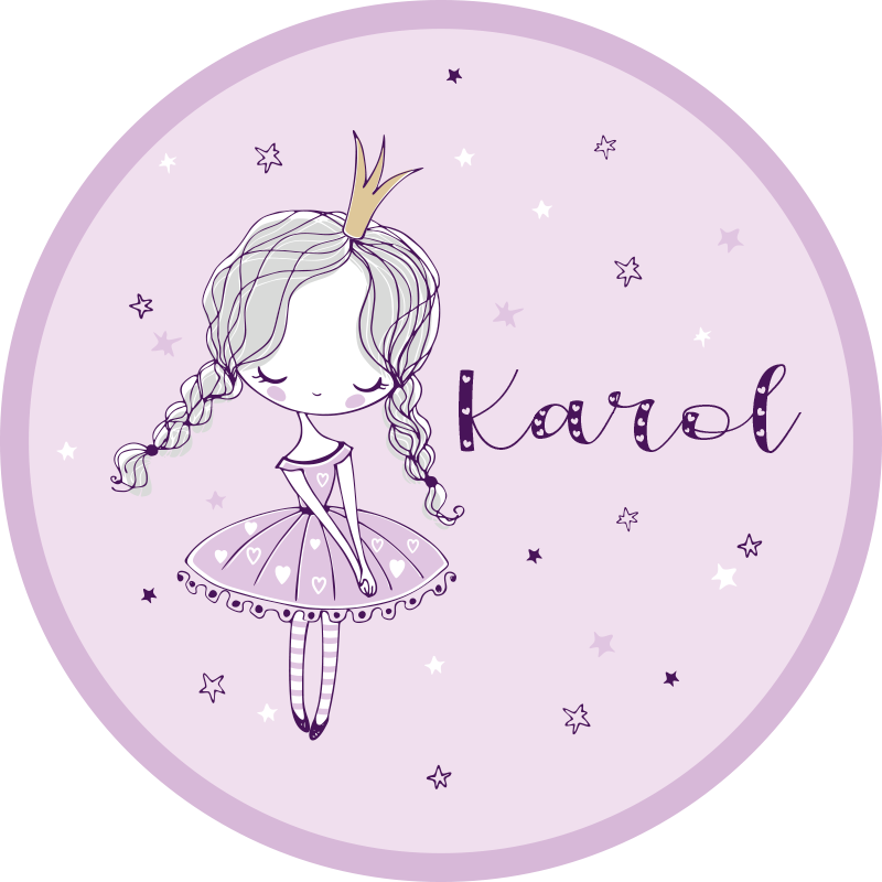 Alfombra vinílica personalizable ilustración de hada ballet - TenVinilo