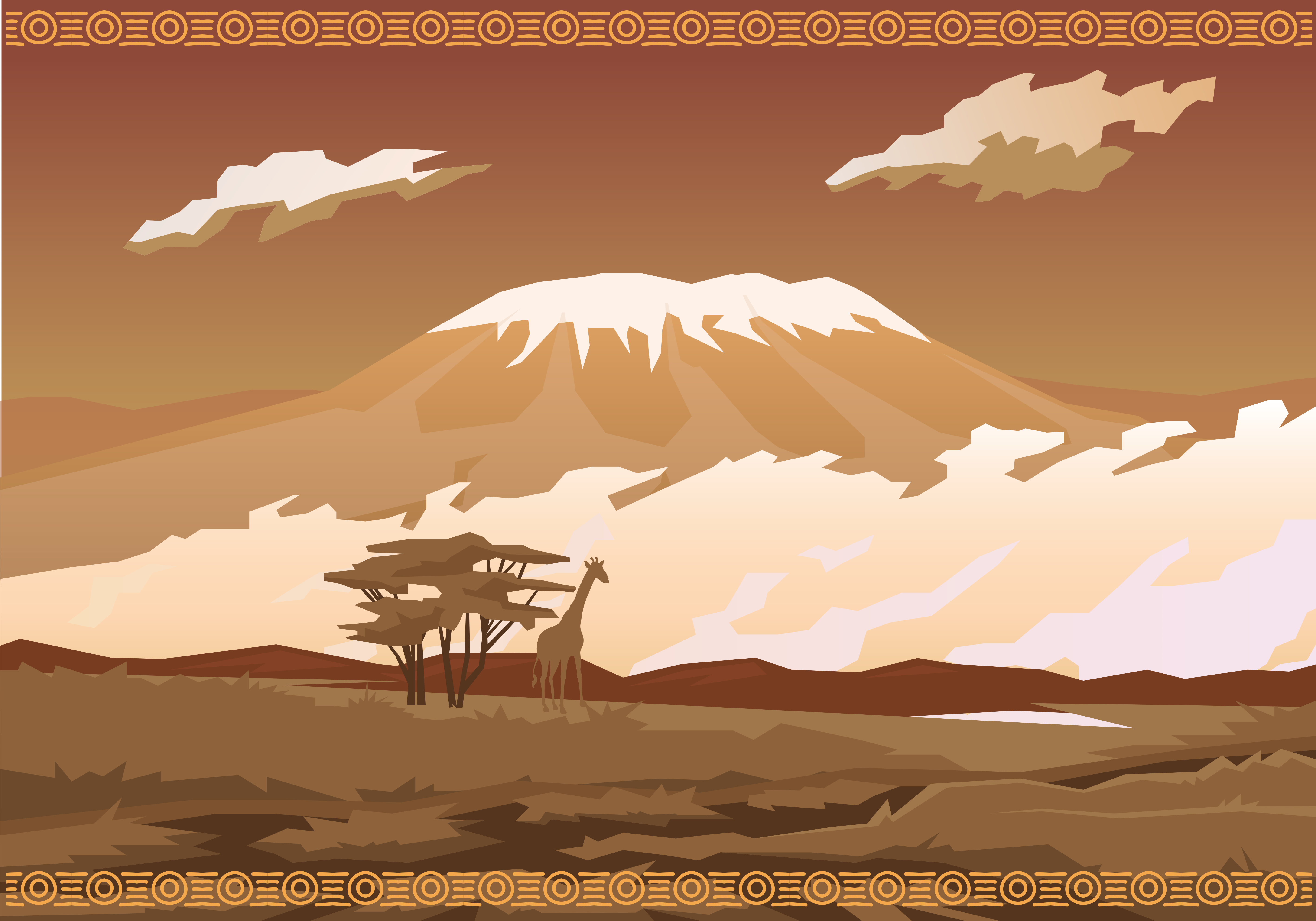 Alfombra vinílica naturaleza majestuosa vista a la montaña - TenVinilo