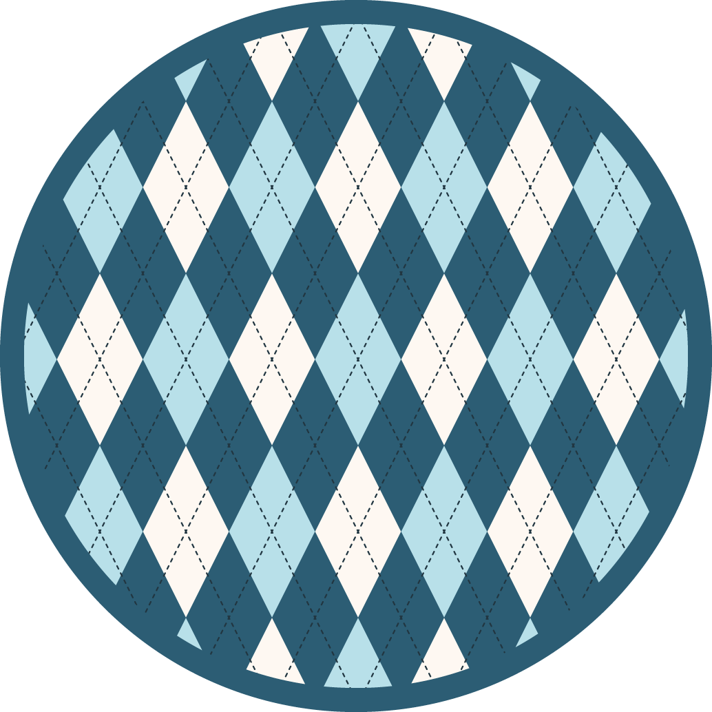 Alfombra vinílica baño Patrón de cuadros de diamante azul - TenVinilo