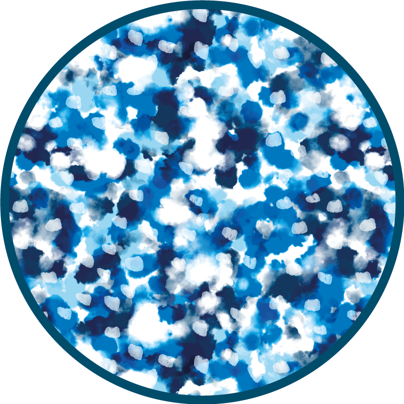 Alfombra vinílica baño diseño de punto azul - TenVinilo
