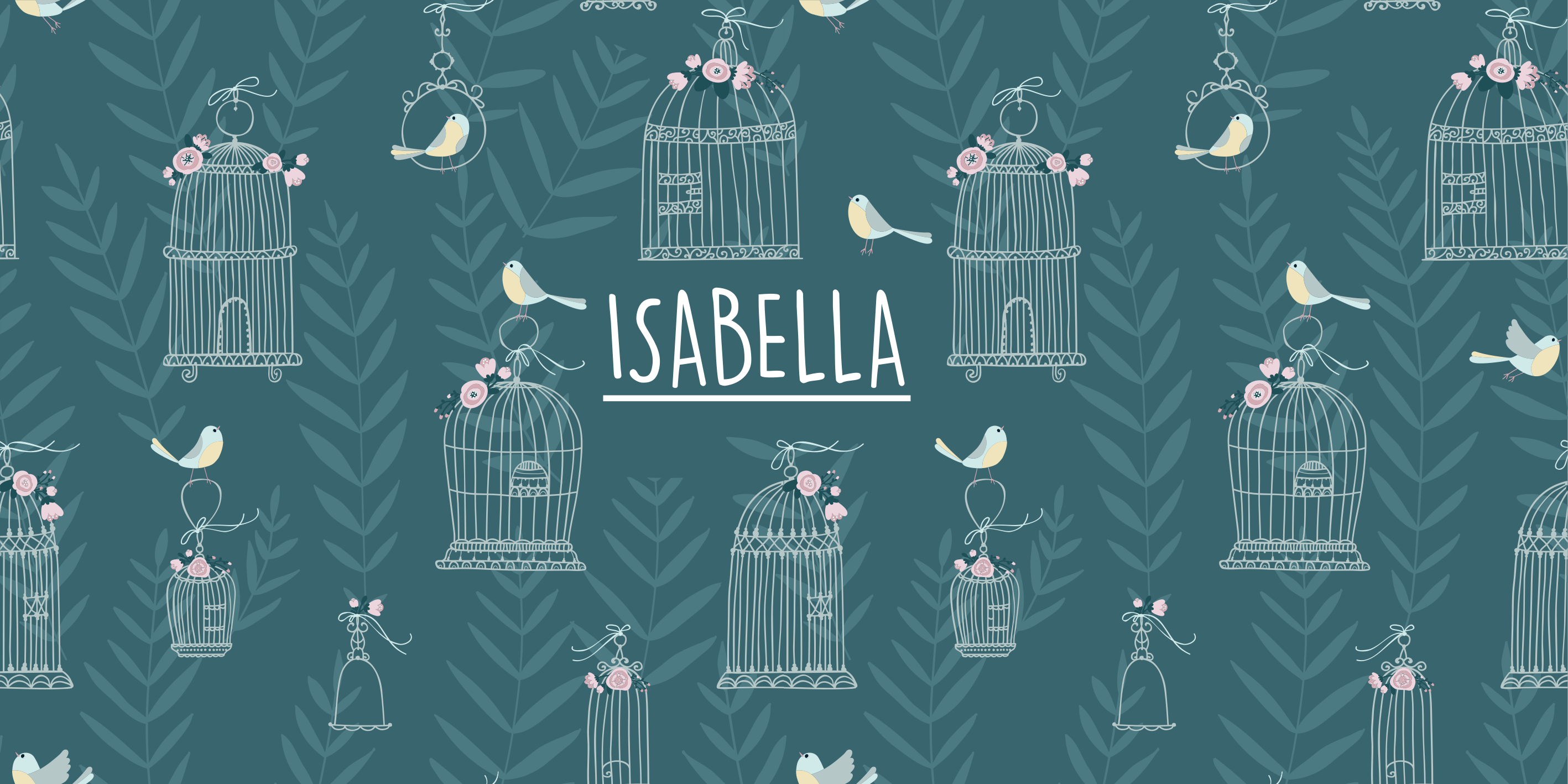 Alfombra vinílica personalizable patrón floral jaula - TenVinilo