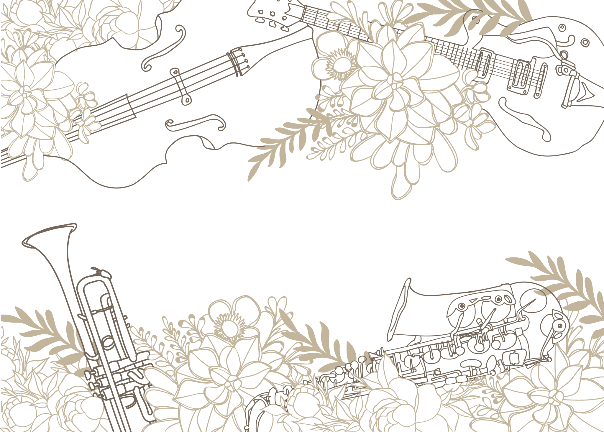 Alfombra vinílica flores arreglo floral musical - TenVinilo