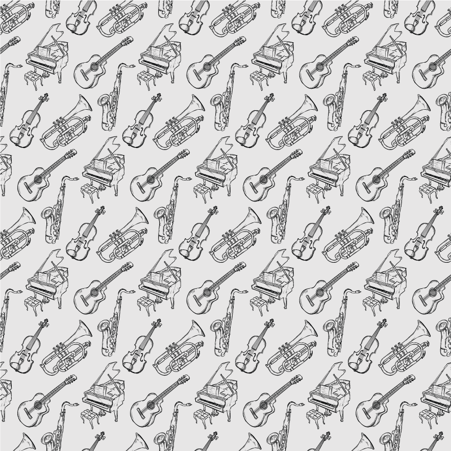 Alfombra vinílica textura colección instrumentos musicales - TenVinilo