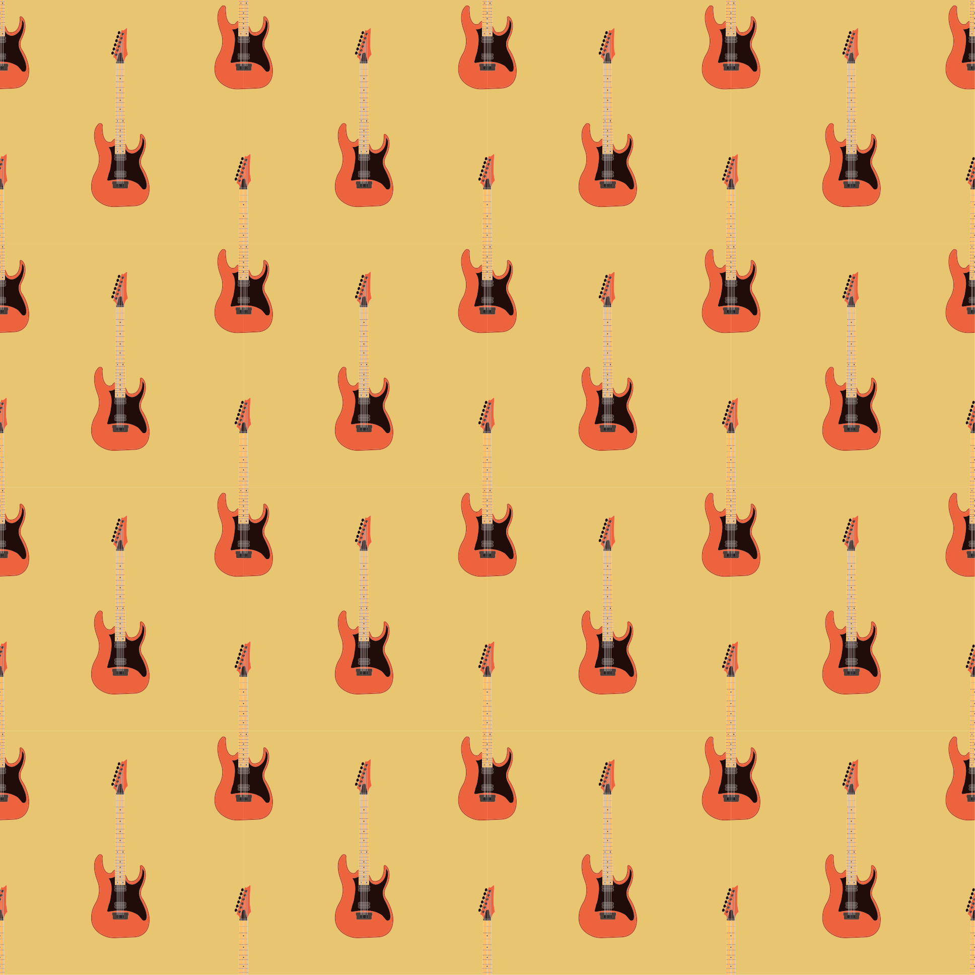 Alfombra vinílica juvenil guitarra eléctrica focal - TenVinilo