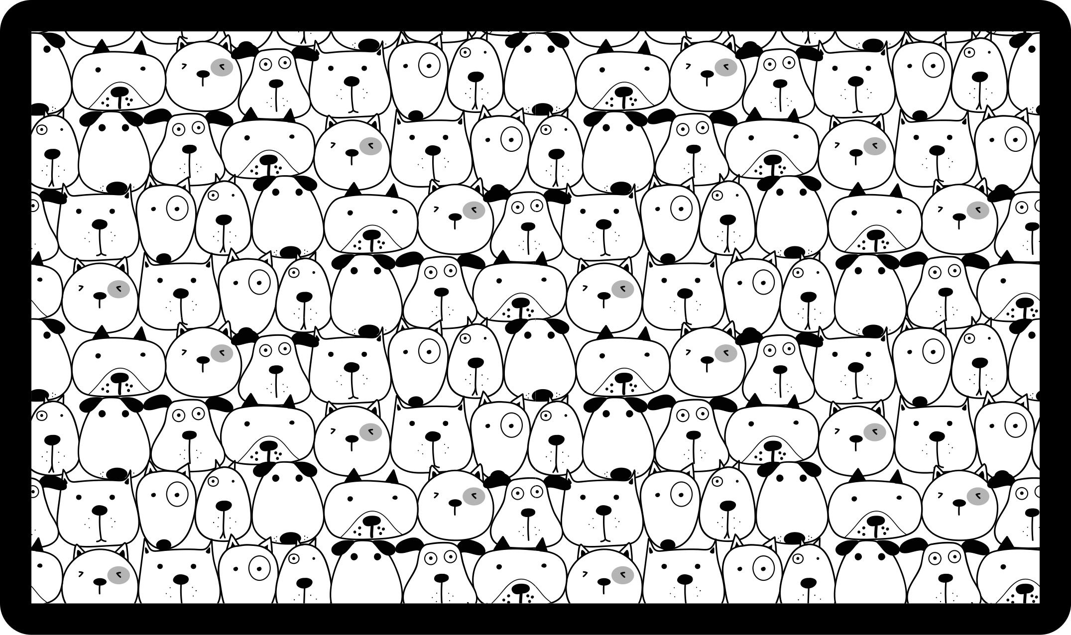 Alfombra vinílica de animales adorables rostros de criaturas - TenVinilo