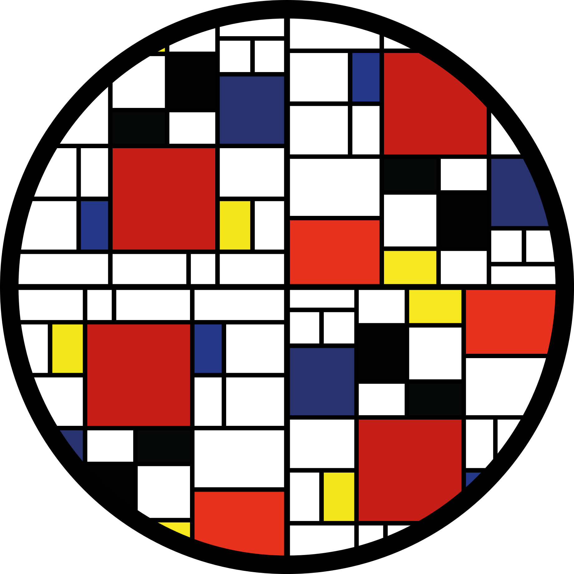 Alfombra vinílica moderna diseño de bloques de color - TenVinilo