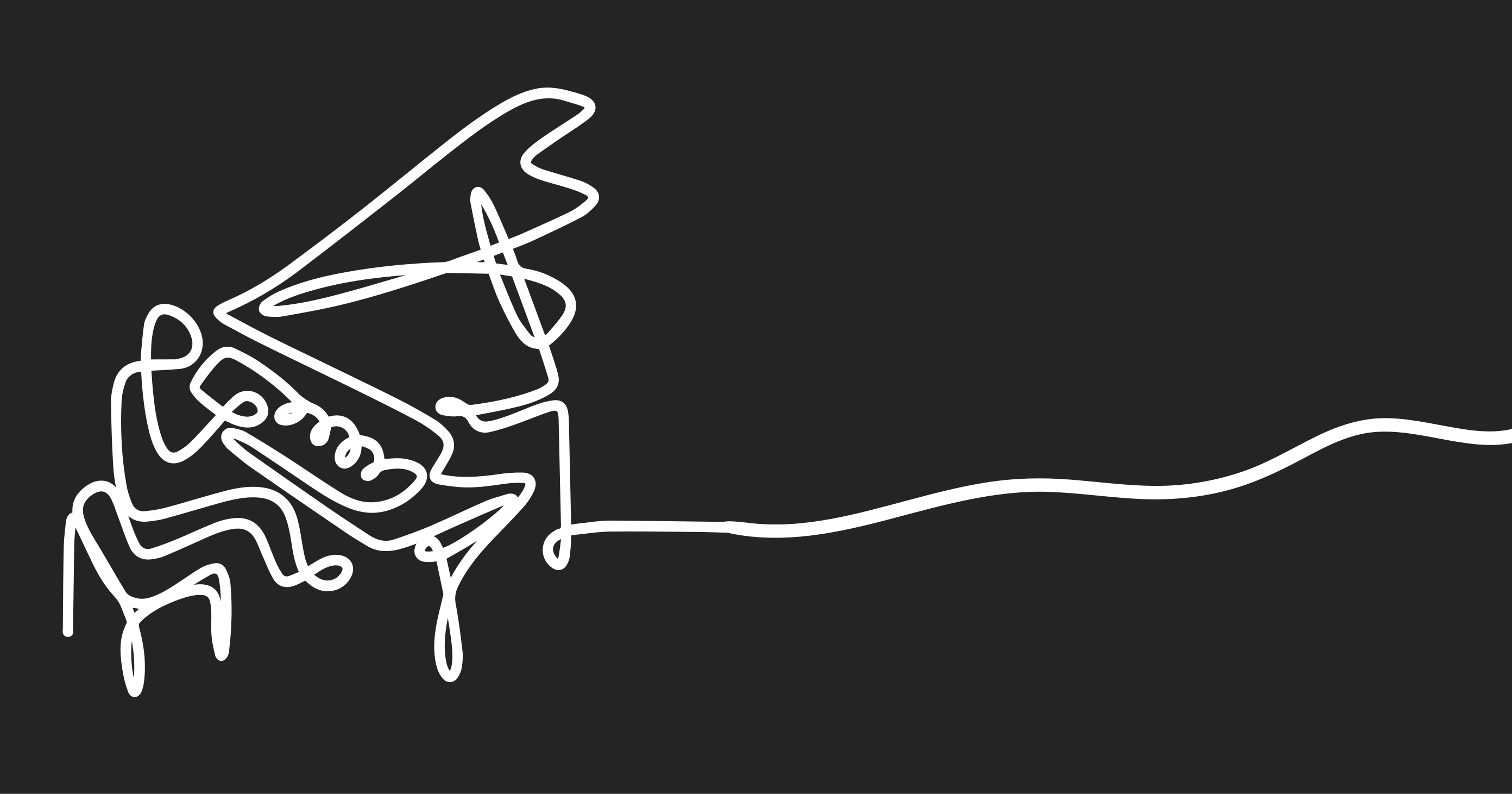 Alfombra vinílica moderna arte lineal de piano - TenVinilo