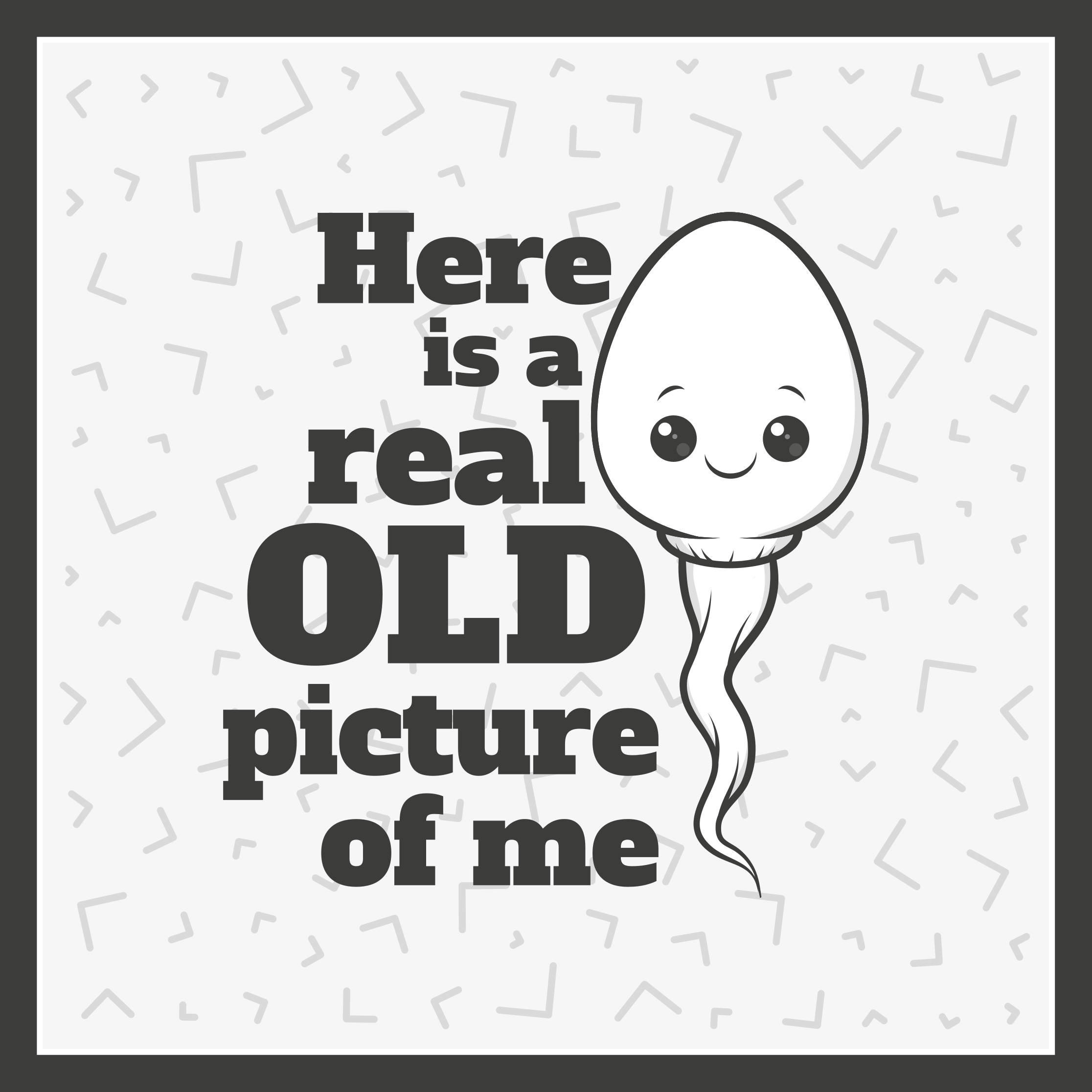 Alfombra vinílica frase esperma foto antigua real - TenVinilo