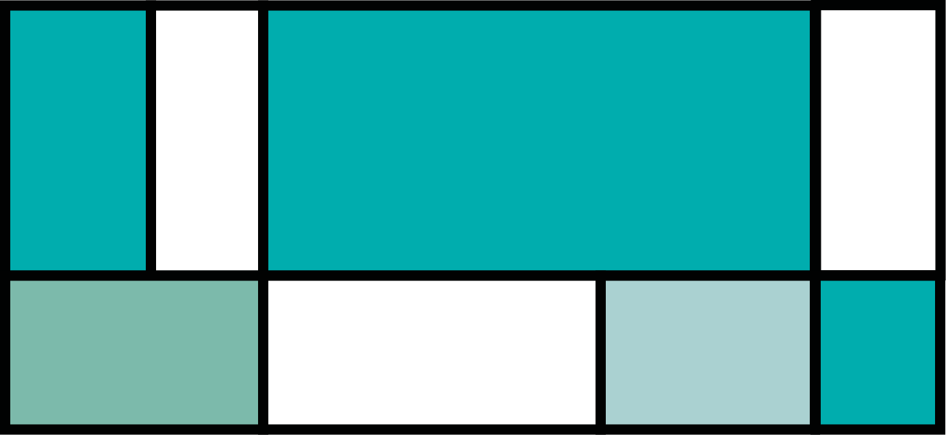 Alfombra vinilo rectangular Bloques de color verde cuadrado - TenVinilo