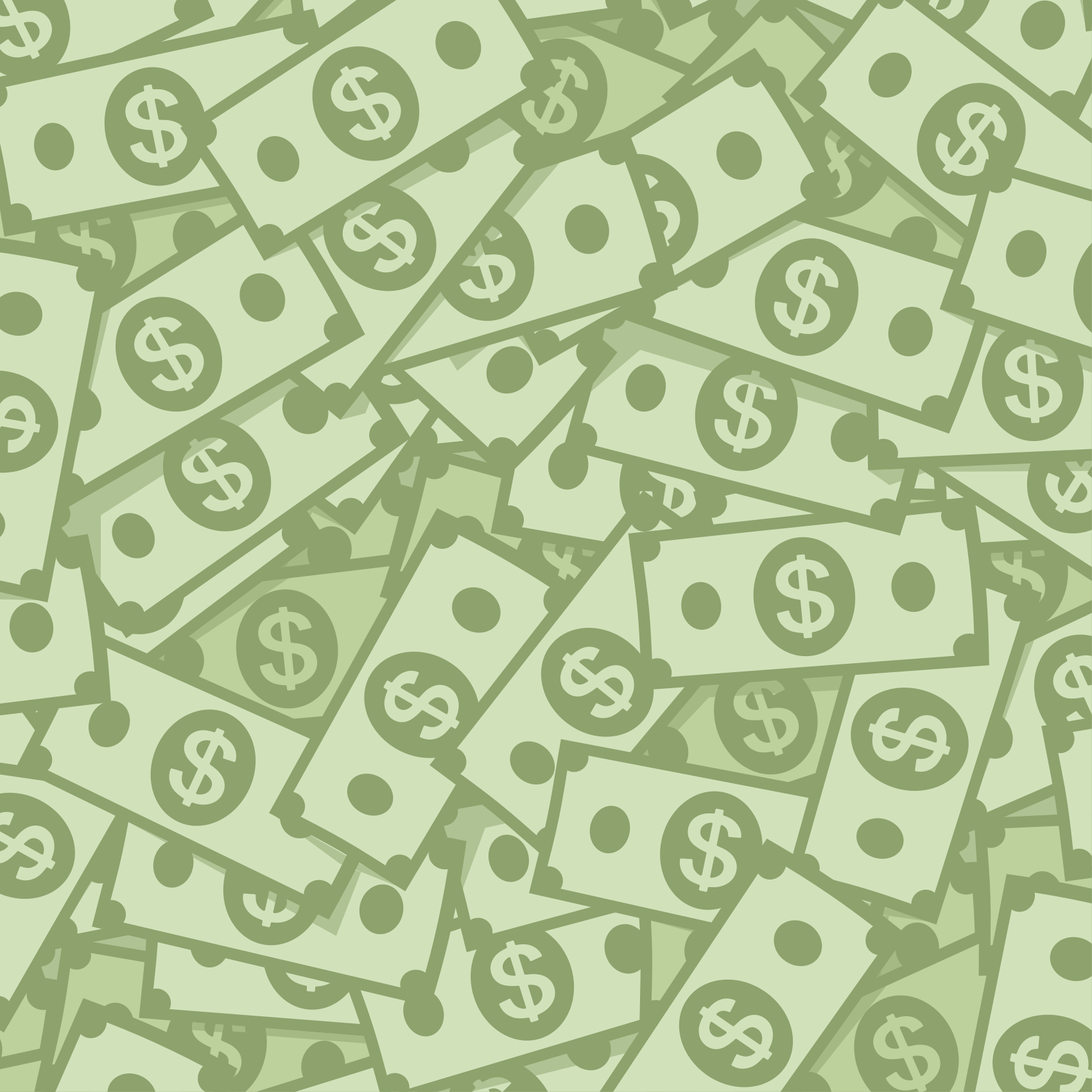 Alfombra vinílica vintage patrón de dinero - TenVinilo