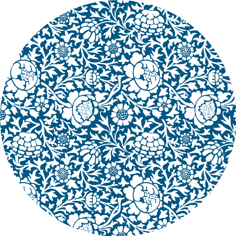 Alfombra vinílica flores estilo patrón floral - TenVinilo