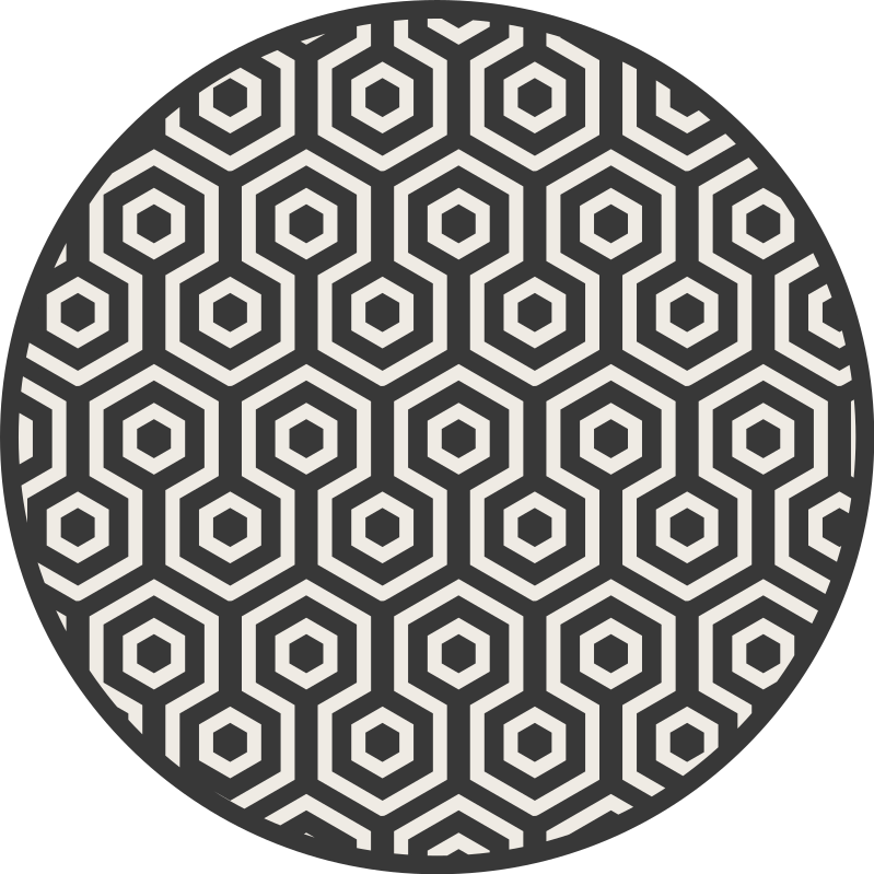 Alfombra vinílica geométrica arreglo hexagonal - TenVinilo