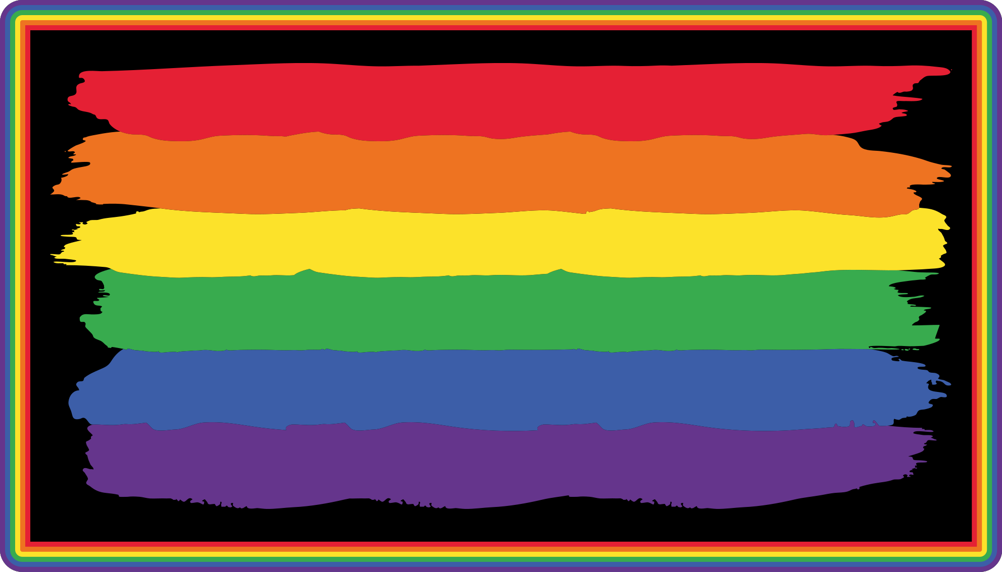 Alfombra vinílica rayas franja de colores del arco iris - TenVinilo