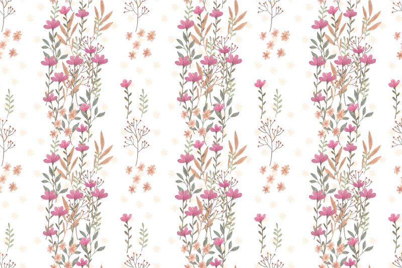 Alfombra vinílica flores motivo estampado floral - TenVinilo