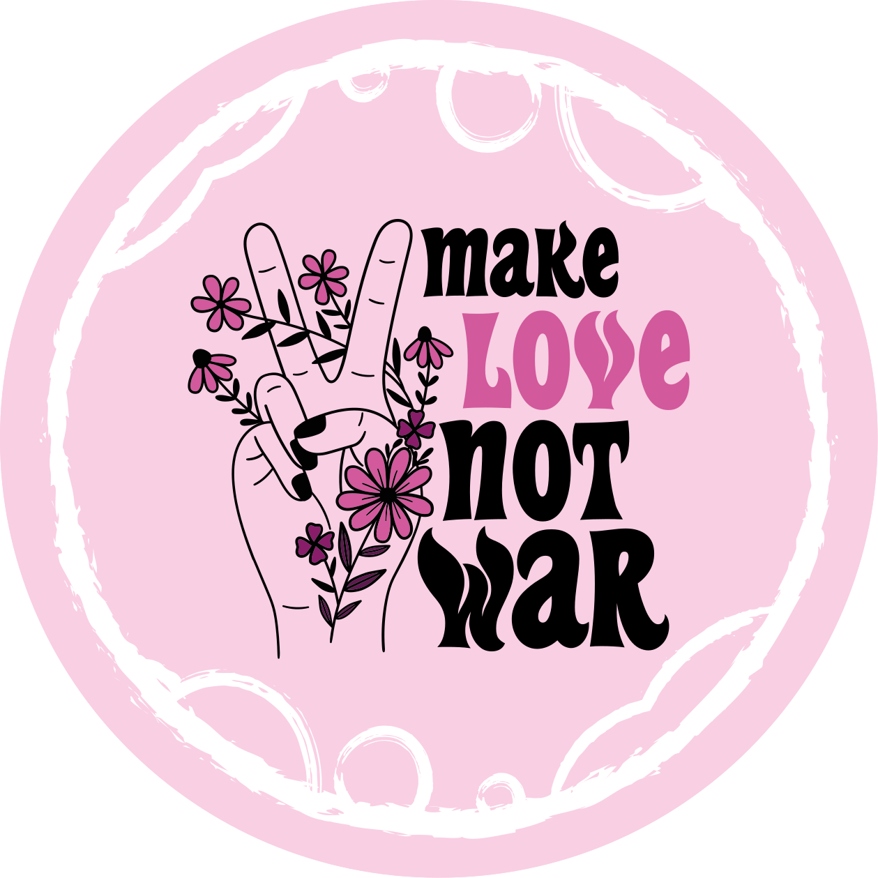 Alfombra vinílica frase mensaje de amor pacifico - TenVinilo