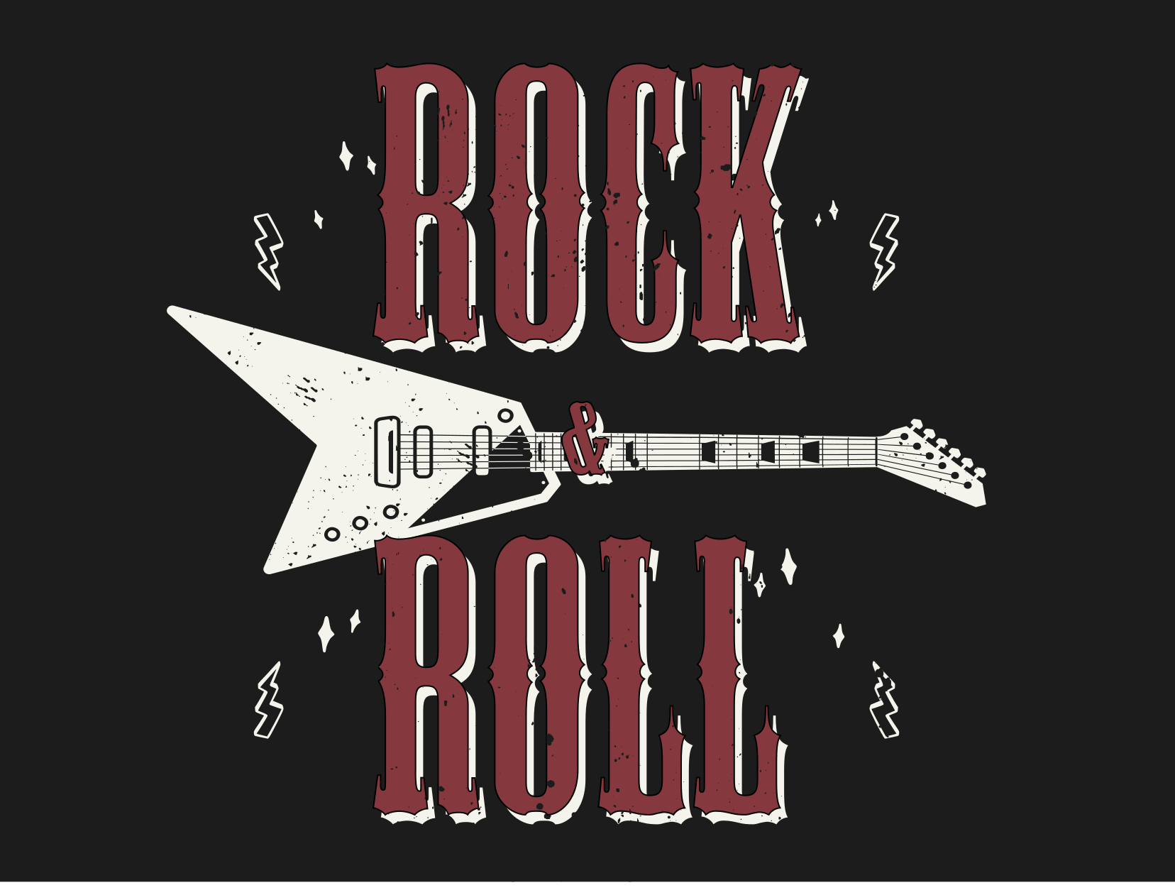 Alfombra vinílica dormitorio Rock n 'roll con diseño de guitarra - TenVinilo