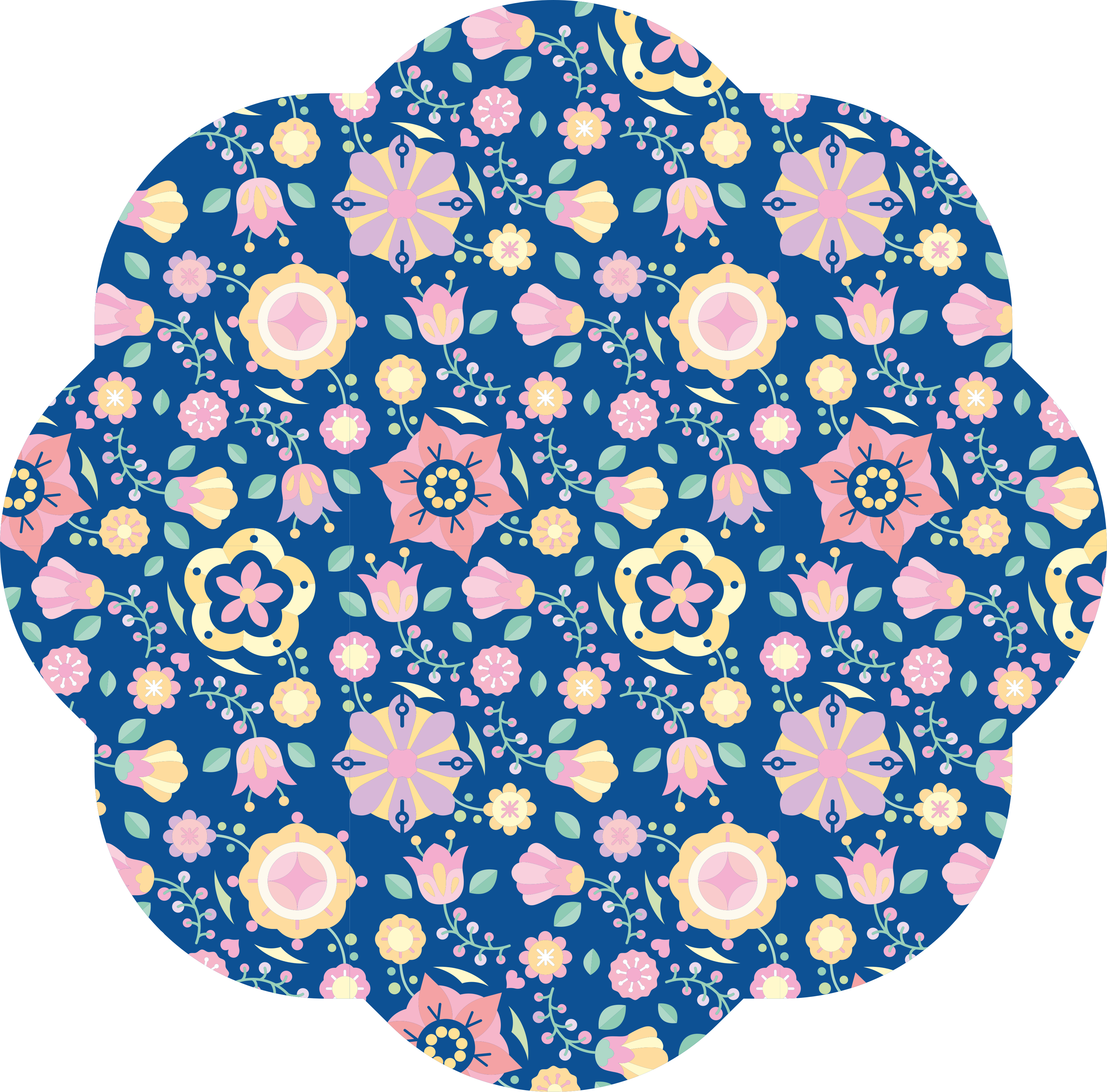 Alfombra vinílica flores dicha botánica - TenVinilo