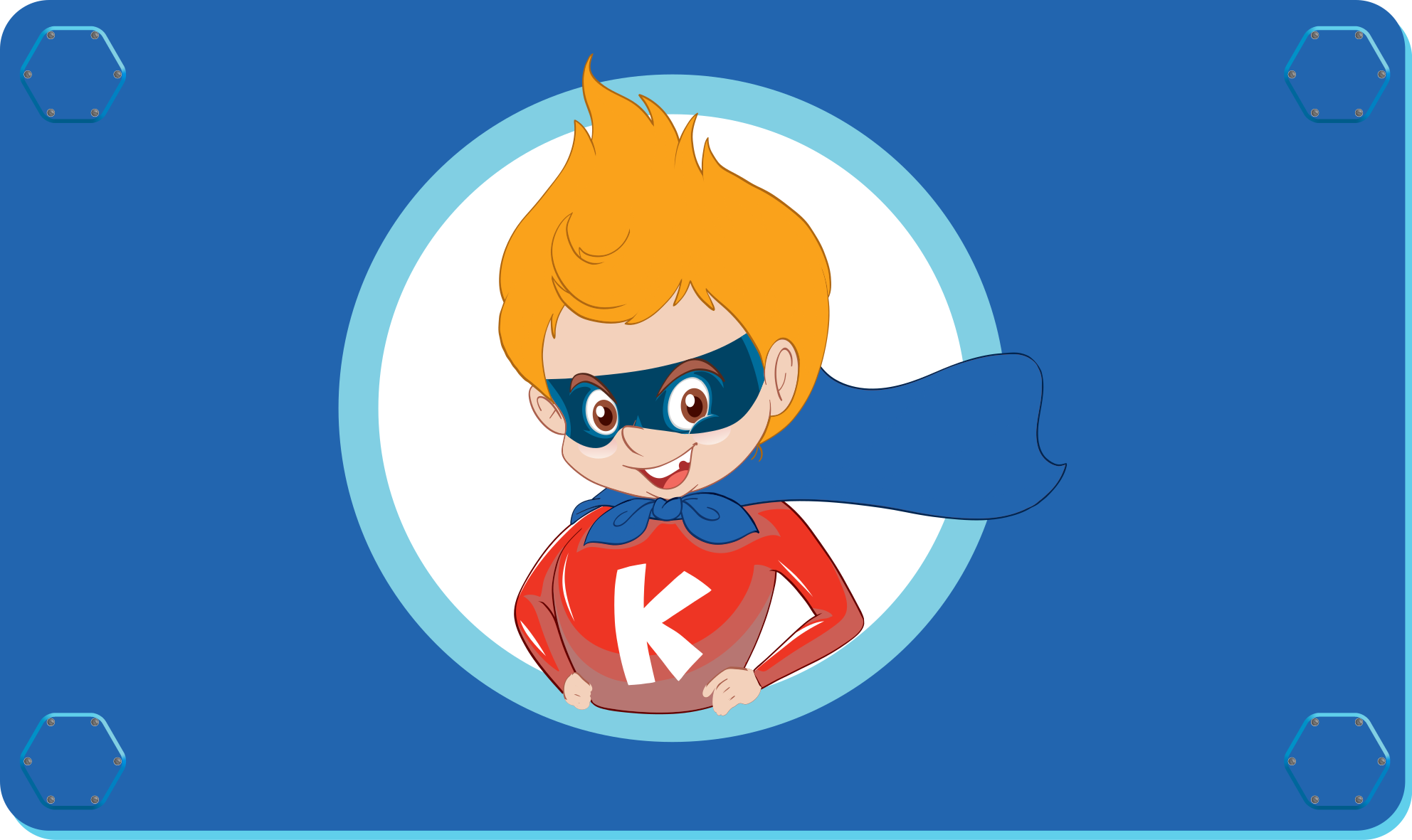 Alfombra vinílica infantil personaje de cartoon superhéroe - TenVinilo