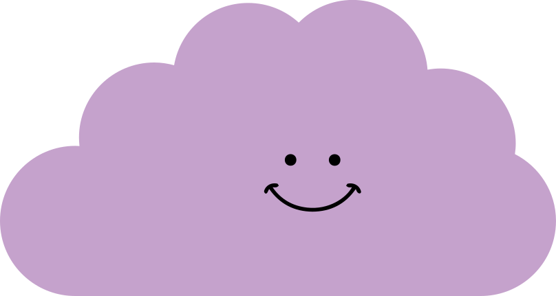 Alfombra vinílica bebé forma de nube sonriente - TenVinilo