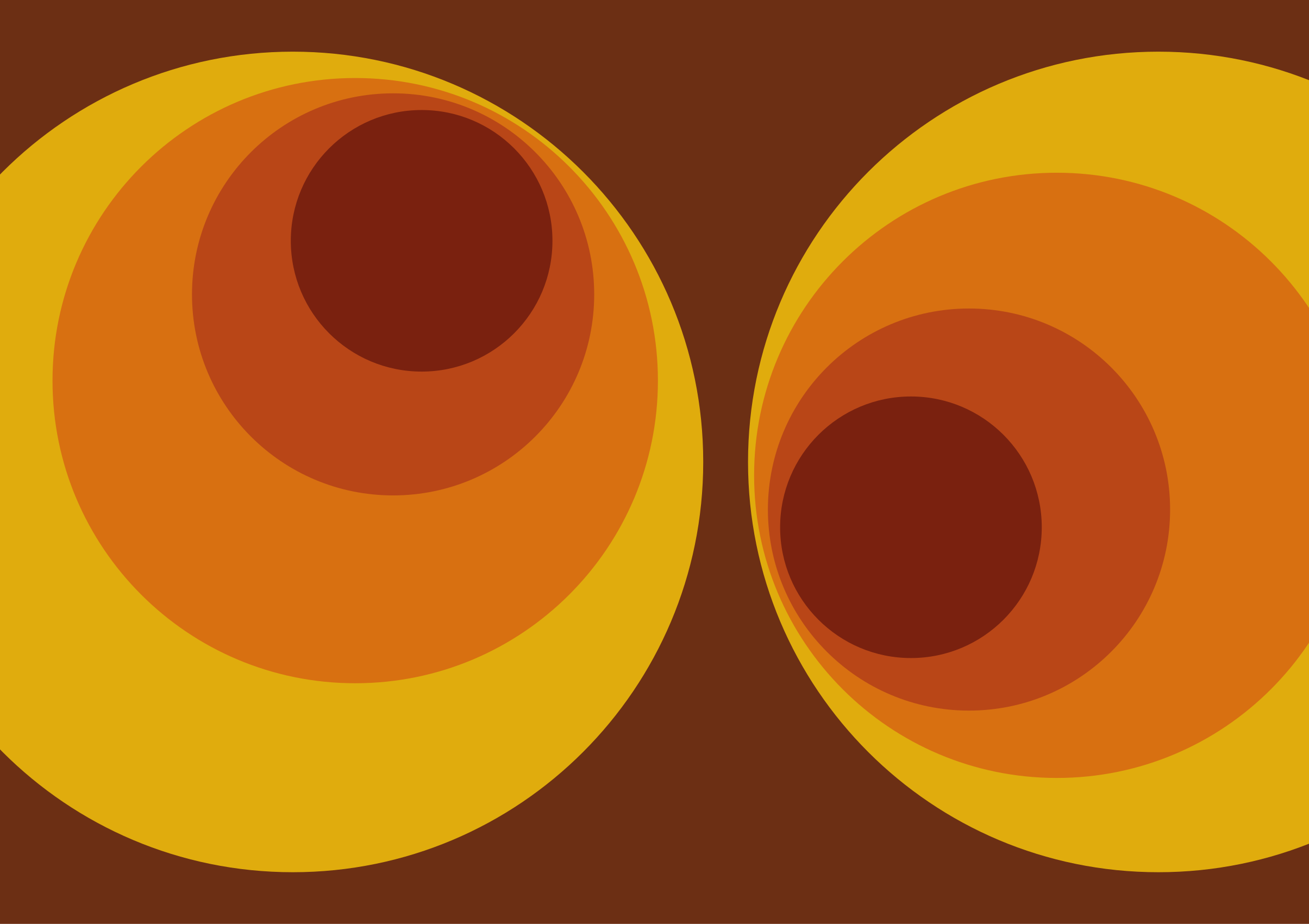 Alfombra vinílica vintage Patrones naranjas circulares de los 70 - TenVinilo