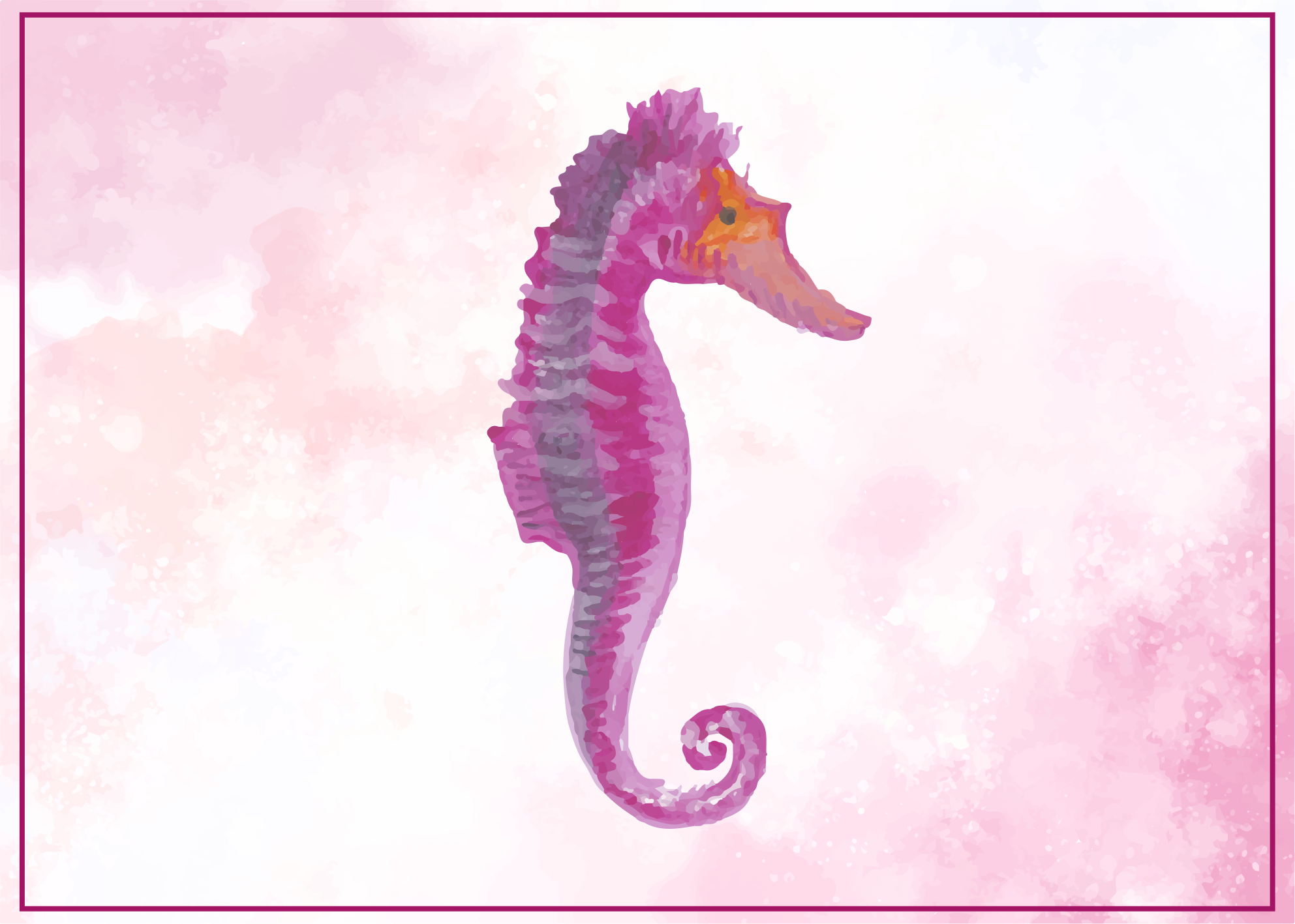 Alfombra vinílica de animales caballito de mar - TenVinilo