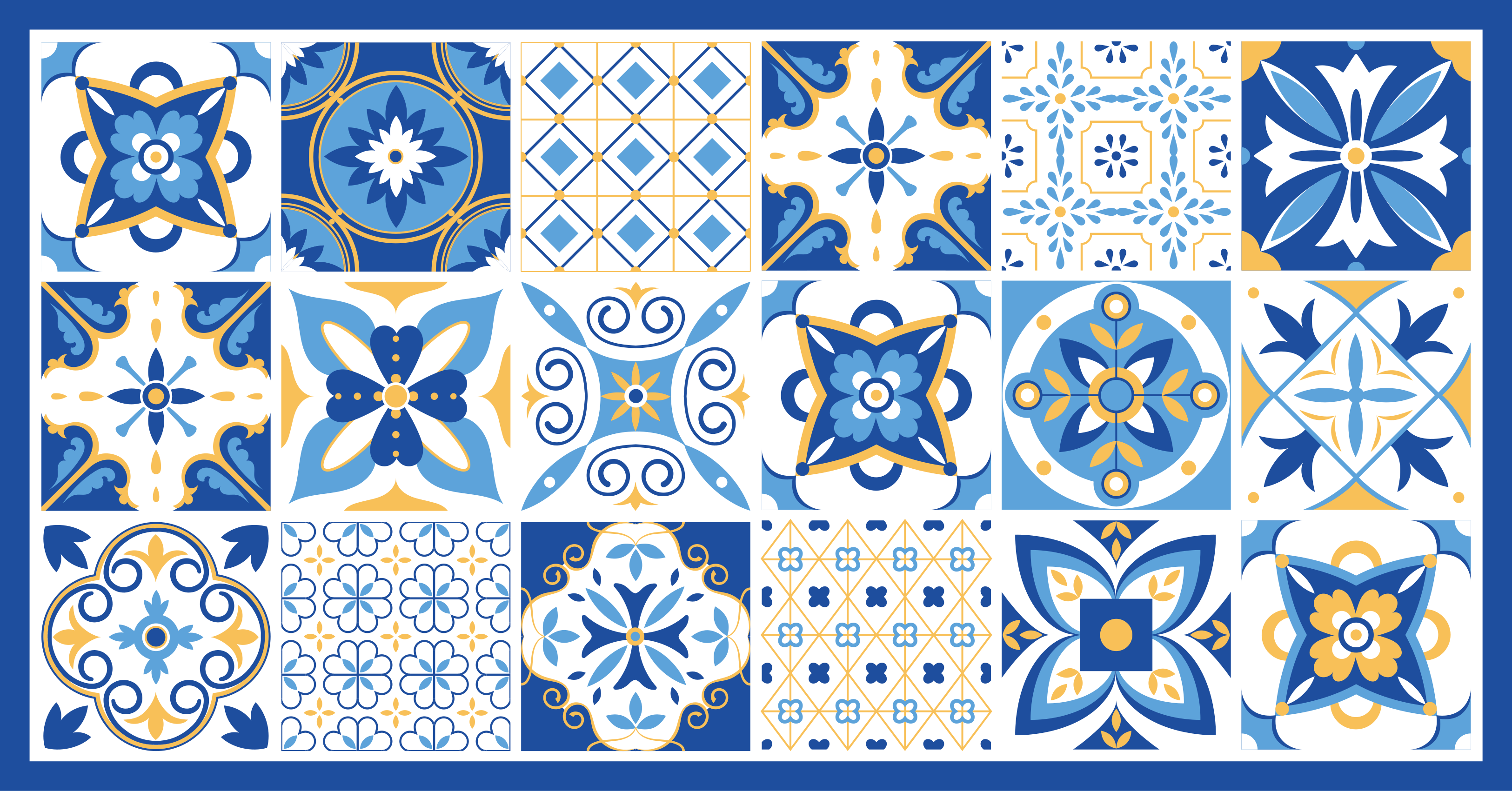 Alfombra vinílica azulejos inspiración cerámica - TenVinilo