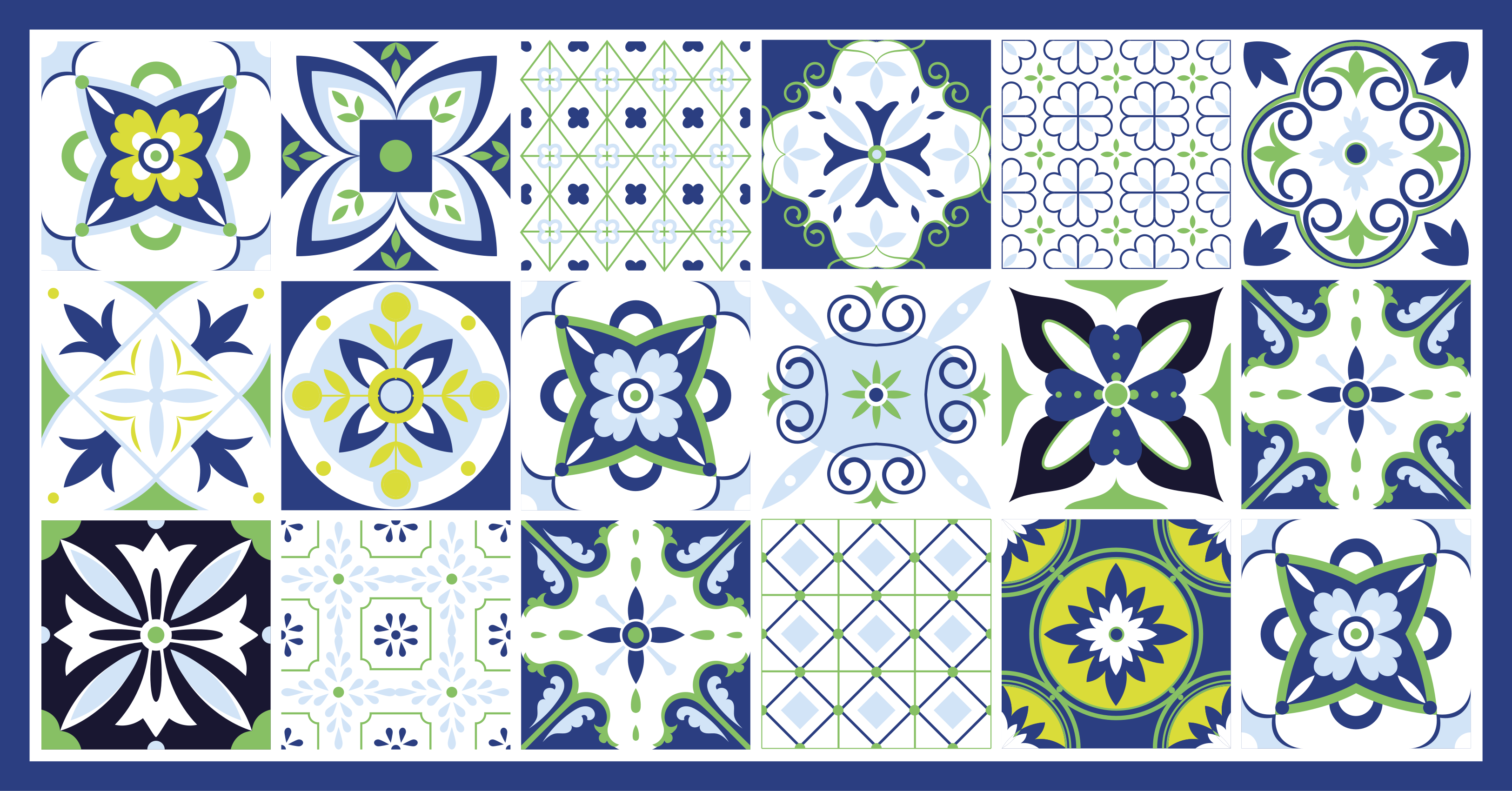 Alfombra vinílica hidráulica inspiración en azulejos - TenVinilo