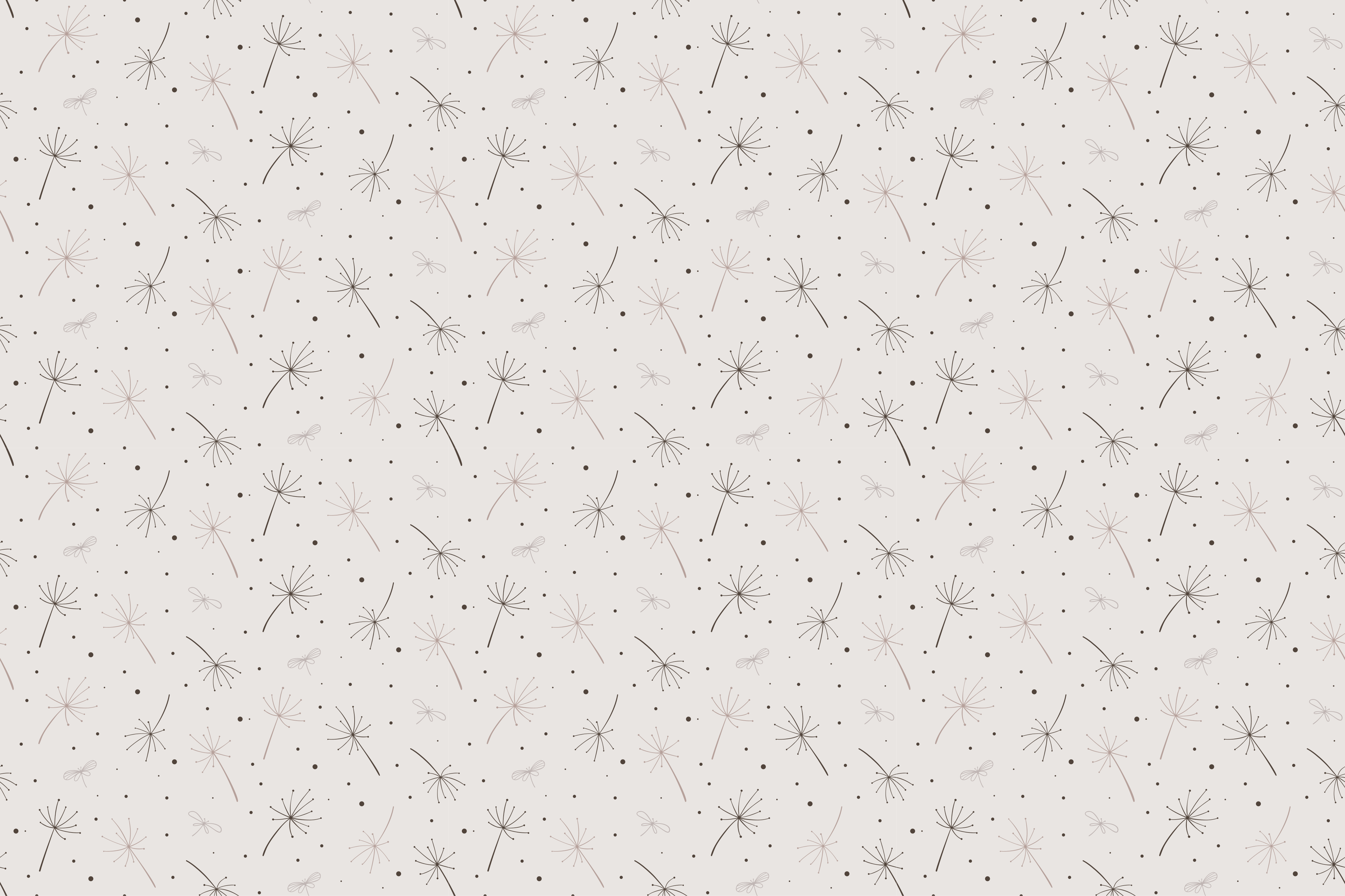 Alfombra vinílica flores patrón de diente de león - TenVinilo