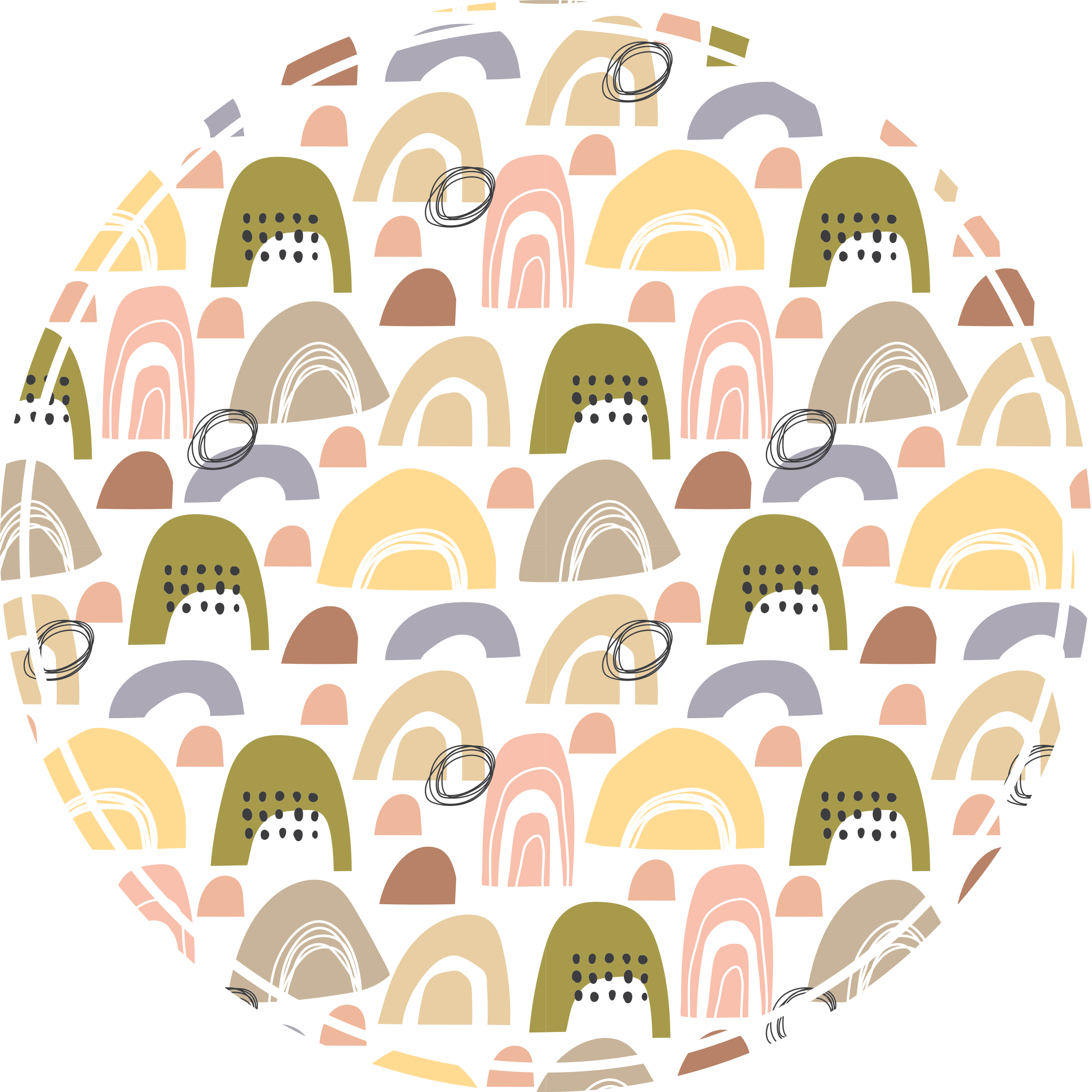 Alfombra vinílica nórdica Patrón de arco iris nórdico - TenVinilo