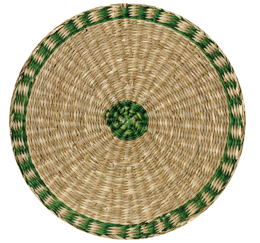 Alfombra vinilo textura textura tejida redonda - TenVinilo