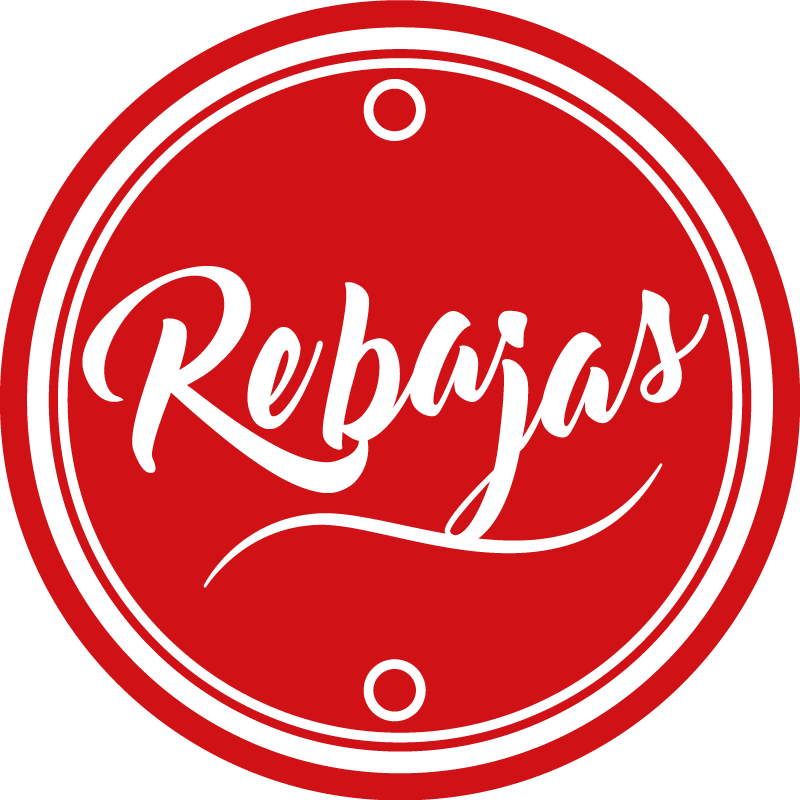 Alfombra de vinilo redonda ventas de texto de círculo rojo - TenVinilo