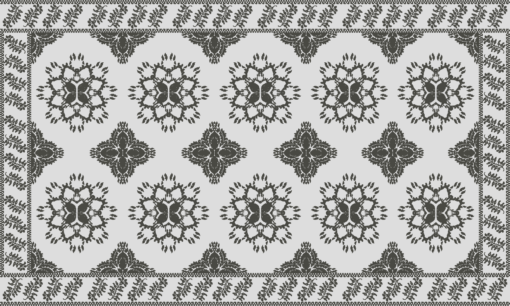 Alfombra vinílica comedor diseño floral vintage - TenVinilo