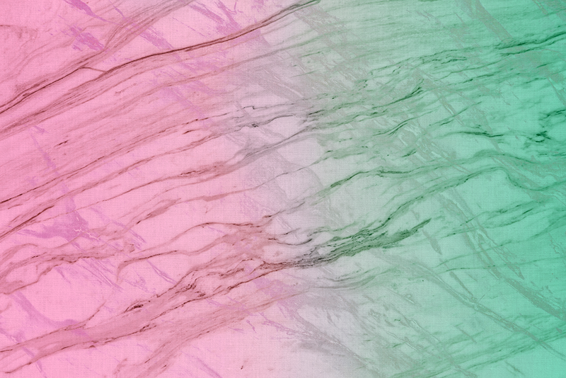 Alfombra vinílica imitación mármol color pastel rosa y verde - TenVinilo