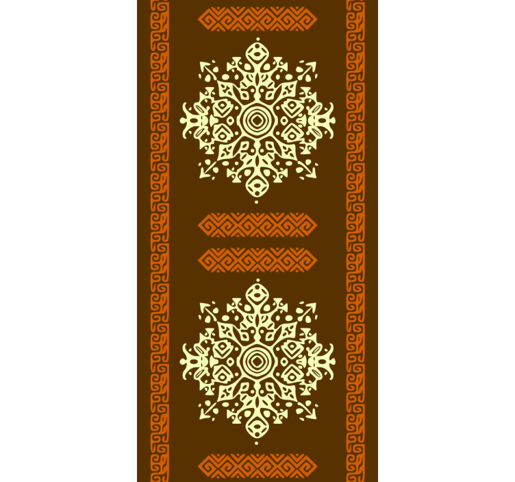 Papel tapiz recámara matrimonial mandalas dorados étnicos - TenVinilo