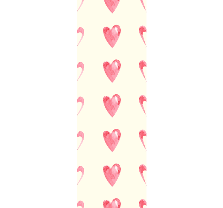 Papel tapiz recámara matrimonial diseño de corazones - TenVinilo