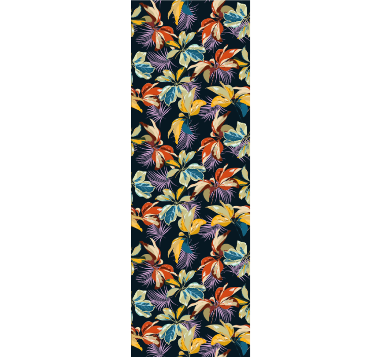 Papel tapiz flores dosel de selva vívida - TenVinilo