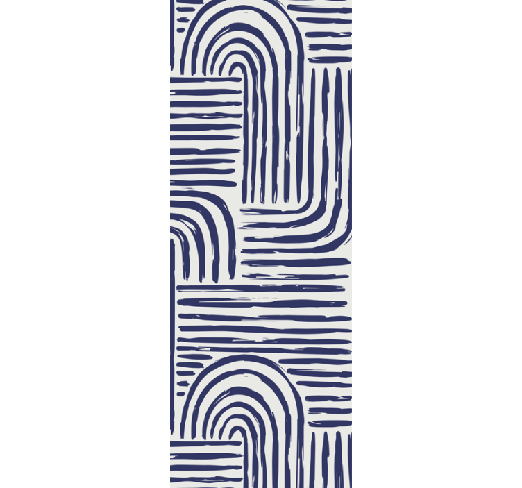 Papel tapiz geométrico diseño de línea curva - TenVinilo