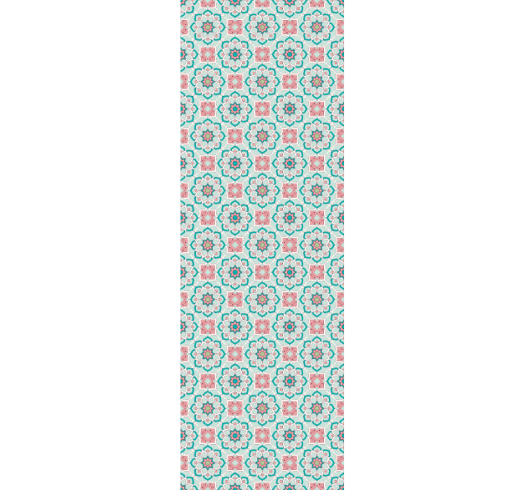 Papel tapiz floral flor y estrella - TenVinilo