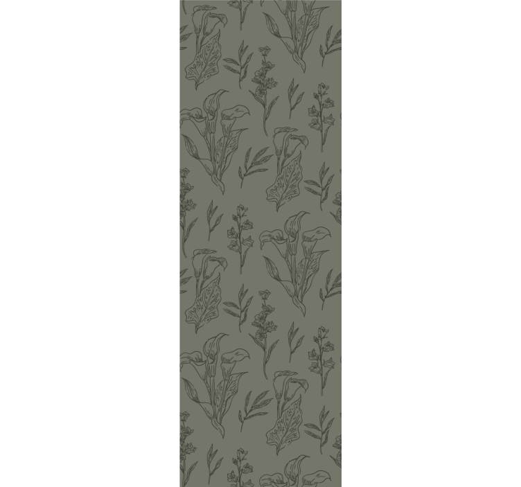 Papel tapiz flores elementos florales - TenVinilo