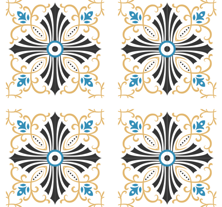 Papel tapiz ornamental diseño espiral cruzado vintage - TenVinilo