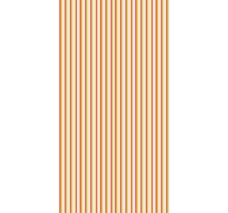 Papel tapiz ornamental patrón a rayas retro pastel - TenVinilo