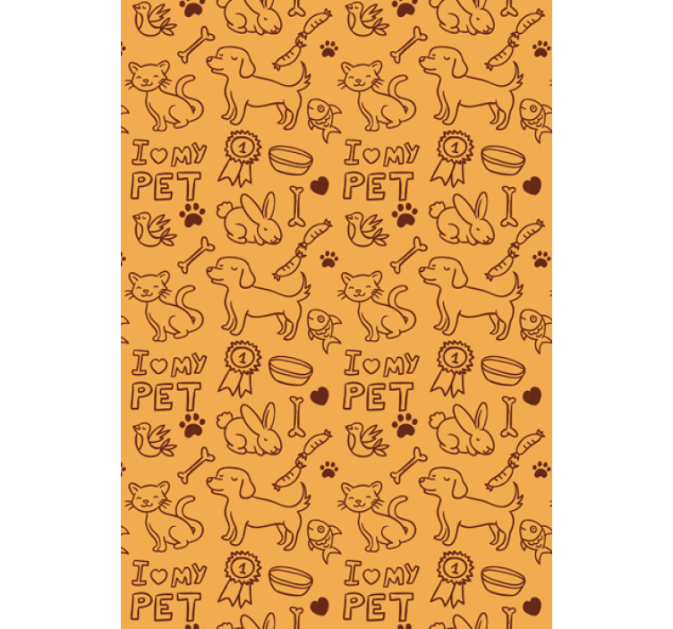 Papel tapiz animales mis mascotas - TenVinilo