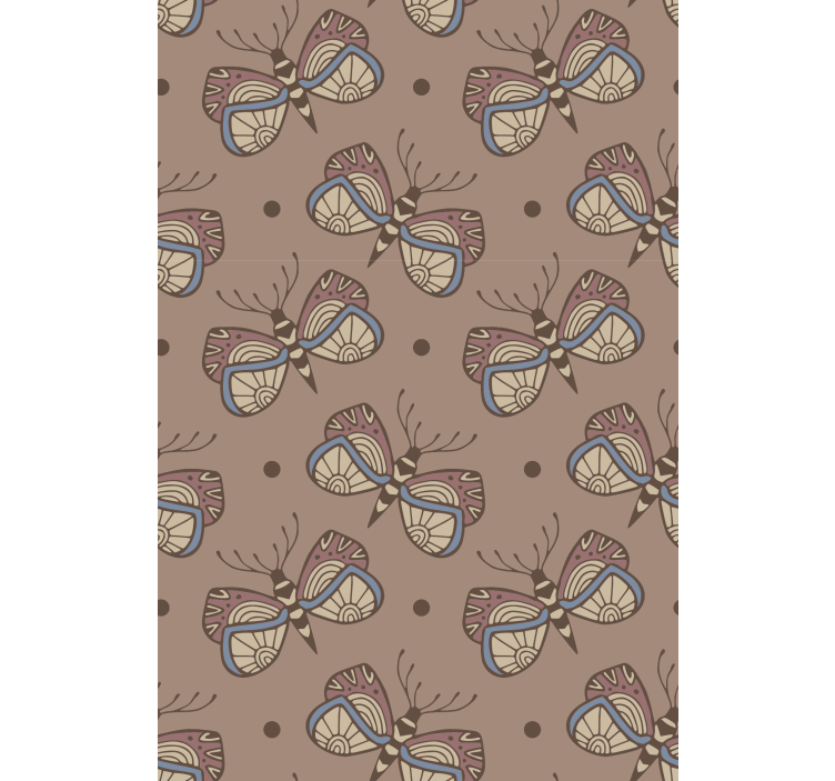 Papel tapiz para recámara mariposa vintage inspiradora - TenVinilo