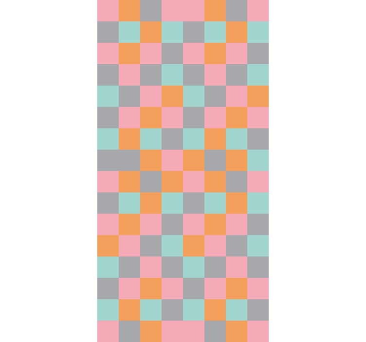 Papel tapiz pasillo arte abstracto cuadrado - TenVinilo