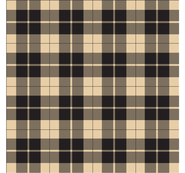 Papel tapiz pasillo cuadrados beige con líneas negras - TenVinilo