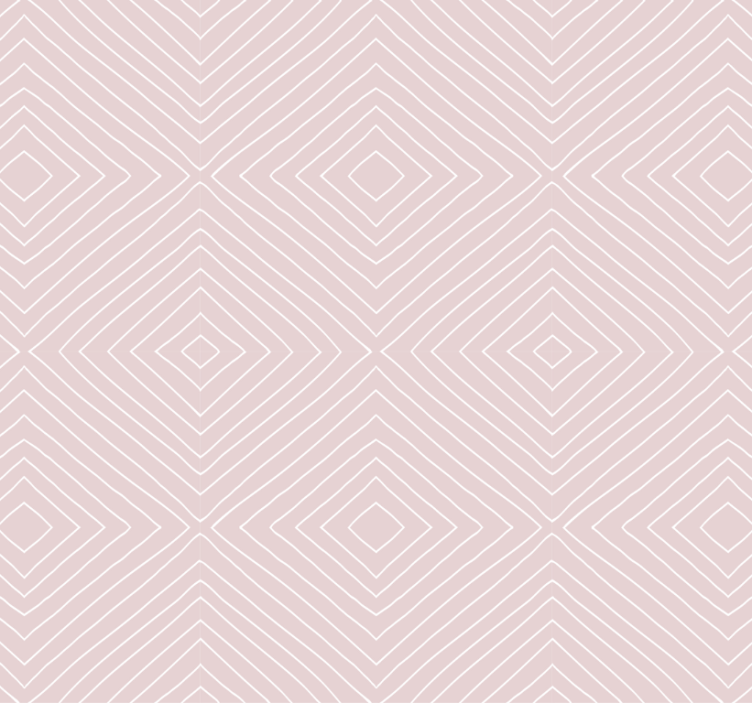 Papel tapiz pasillo patrón cuadrado rosa minimalista - TenVinilo