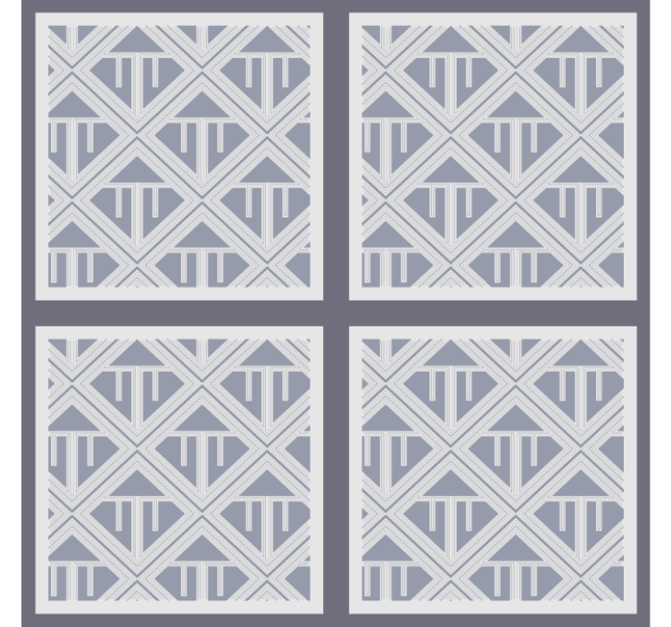 Papel tapiz comedor patrón geométrico array - TenVinilo