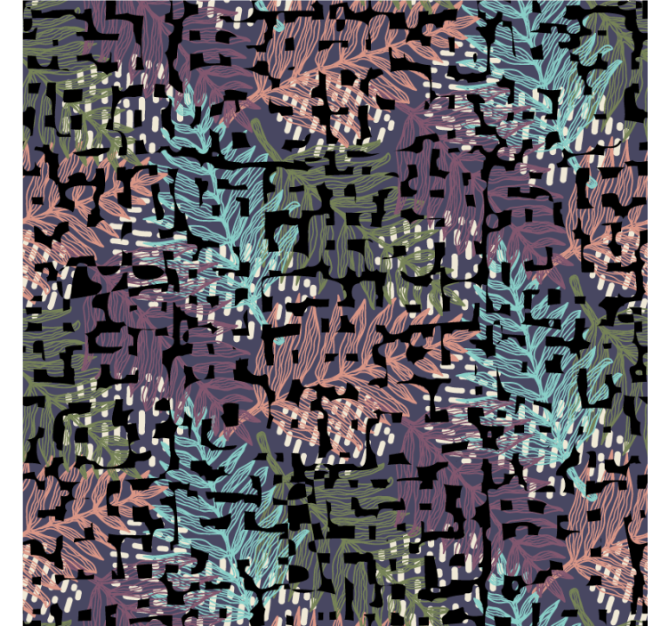 Papel tapiz naturaleza patrón colorido de hojas - TenVinilo