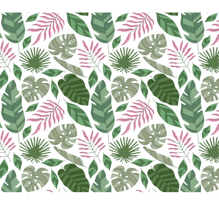 Papel tapiz naturaleza motivos de follaje tropical - TenVinilo