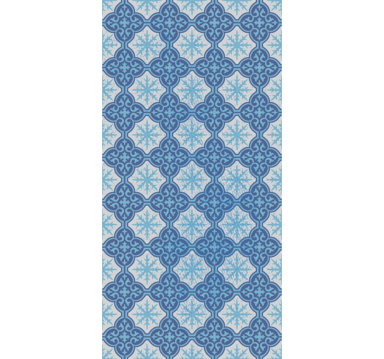 Papel tapiz azulejos emblema copo de nieve - TenVinilo